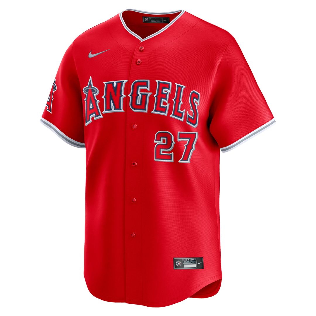 Los Angeles Angels Mike Trout Nike Home Limited Jersey - White