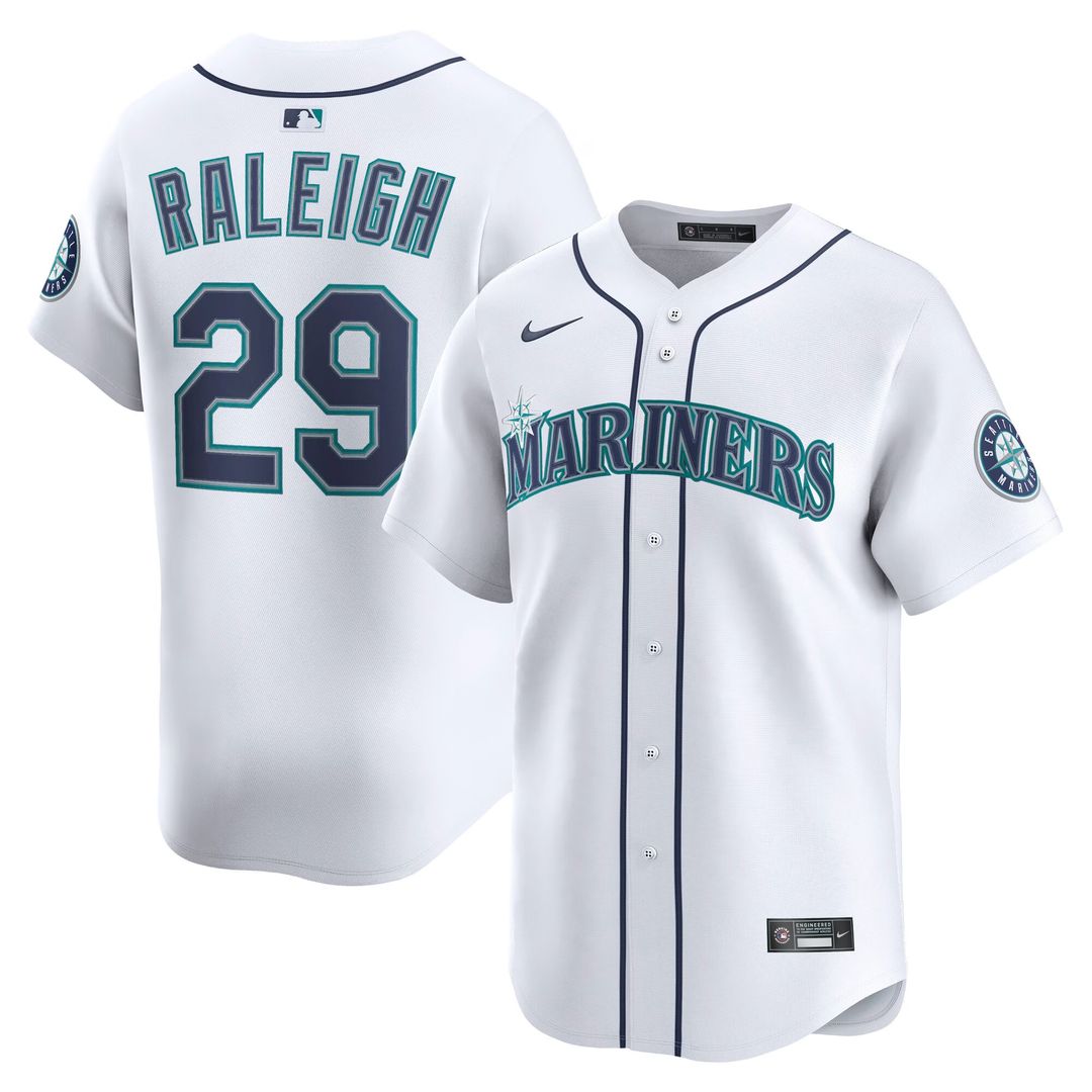 Seattle Mariners Cal Raleigh Nike Home Limited Jersey - White