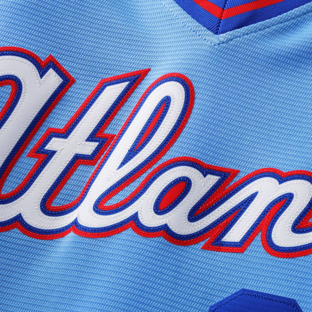 Atlanta Braves Austin Riley Nike 2026 City Connect Stadium Jersey - Powder Blue