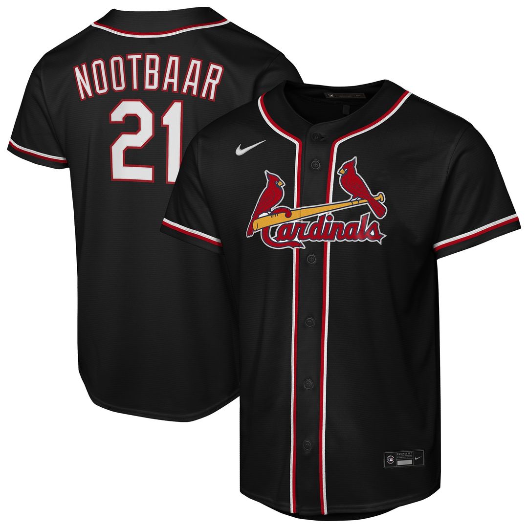 St. Louis Cardinals Lars Nootbaar Nike Youth Fashion Replica Jersey - Black